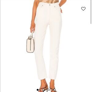 Agolde Remy Jean High Rise Straight Leg White Jean Sz 27